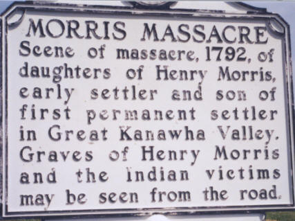Morris Massacre sign, Lockwood, Nicholas County, West Virginia