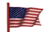 Graphic: American flag flying